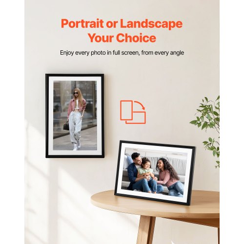 260 mm digital fotoram 32 GB pekskärm 2-pack Wi-Fi-fotoramar