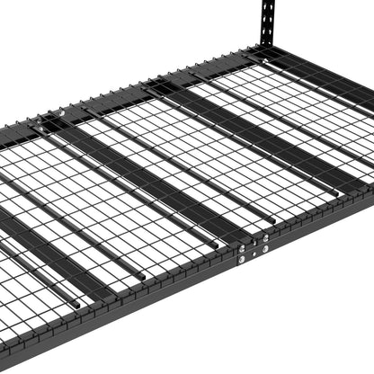 Überkopf-Garagenregal, 48 x 96 Zoll Decken-Lagerregal für die Garage, robuste, verstellbare Regale aus kaltgewalztem Stahl für die Garagenlagerung, Organisation, Tragkraft 600 lbs, 22''-40'', Schwarz
