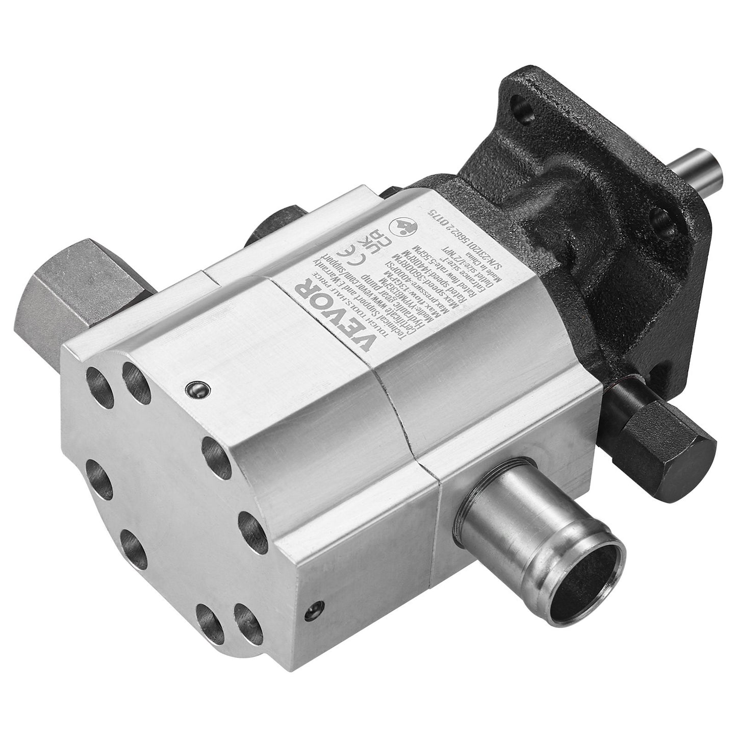 Hydraulisk vedklyvningspump, 13GPM, 2-stegs 3000PSI vedklyvpump, 1'' Inlopp 1/2'' NPT-utlopp 3600 RPM Hydraulisk växelpump i aluminium, för små motormontering vedklyvare Snöplog