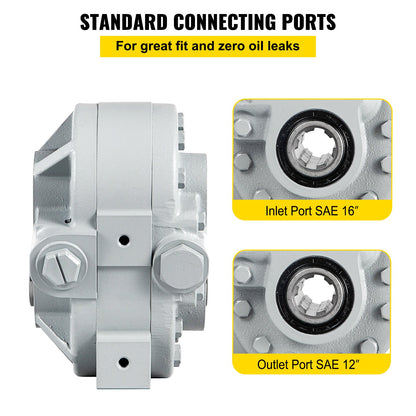 Hydraulikpumpe 16,6 GPM Hydraulikmotor 540 U/min Holzspalter 2500 PSI Hydraulikspalter SAE 12 Auslassanschluss Hydraulikpumpe für Holzspalter für LKW-Hebebühne, Scherenbühne, Muldenkipper