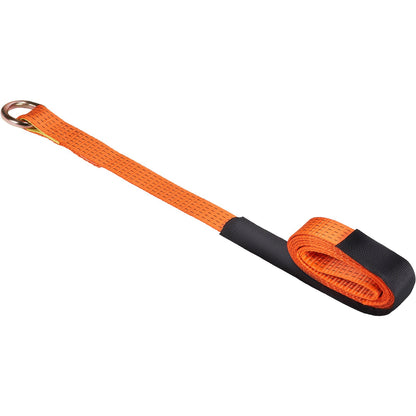 Auto-Spanngurt mit Kettenankern, Lasso-Stil, 2 x 120 Zoll Reifengurt, 5865 Pfund Arbeitslast, 11023 Pfund Bruchfestigkeit, mit Hochleistungsverschlüssen für Auto, ATV, SUV, UTV, LKW, 4er-Pack