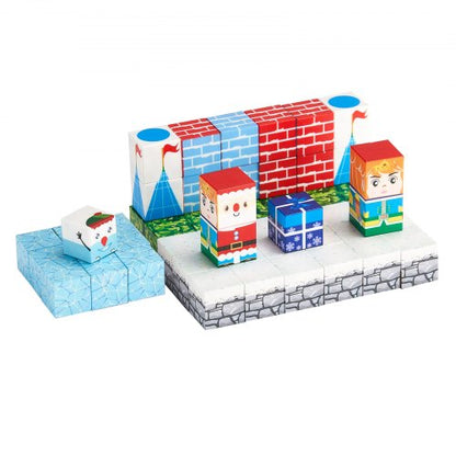 Magnetiska Block 150 ST Glaciärslott Set STEM Montessori Sensoriska Leksaker