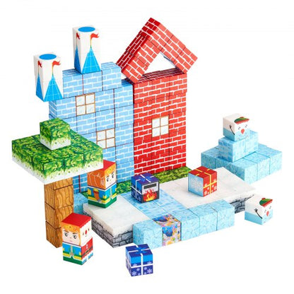 Magnetiska Block 150 ST Glaciärslott Set STEM Montessori Sensoriska Leksaker