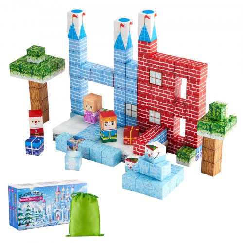 Magnetiska Block 150 ST Glaciärslott Set STEM Montessori Sensoriska Leksaker
