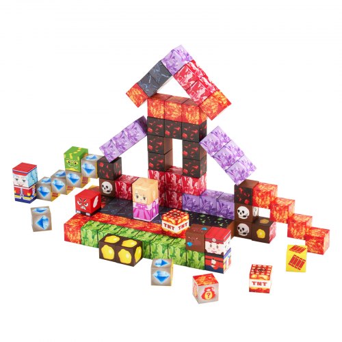 Magnetiska Block 150 ST Mörka Slott Set STEM Montessori Sensoriska Leksaker