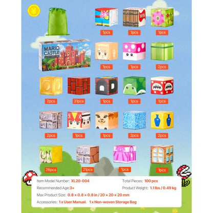 Magnetiska Block 100 ST Magnetblock Set STEM Montessori Sensoriska Leksaker