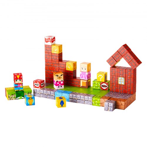 Magnetiska Block 100 ST Magnetblock Set STEM Montessori Sensoriska Leksaker