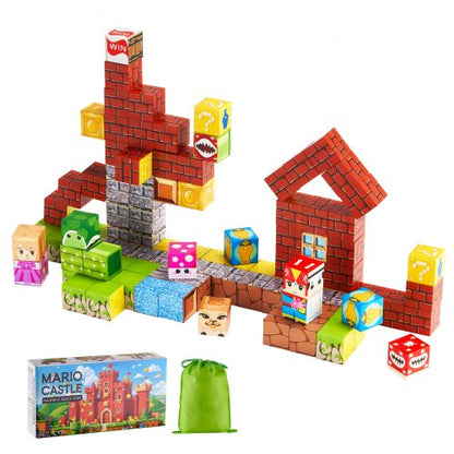 Magnetiska Block 100 ST Magnetblock Set STEM Montessori Sensoriska Leksaker