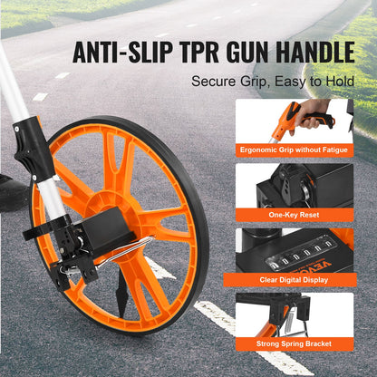 Measuring wheel 317mm Road Runner Distance Telescopic handle w/ Backpack