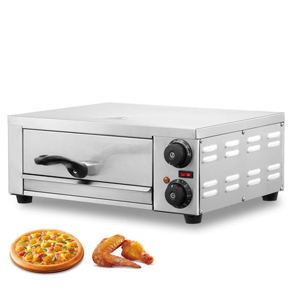Elektrisk bänkskiva pizzaugn 12" 1500W Justerbar temp 0-120min timer