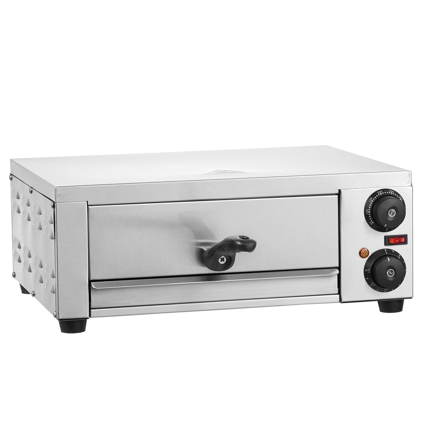 Elektrisk bänkskiva pizzaugn 12" 1500W Justerbar temp 0-120min timer
