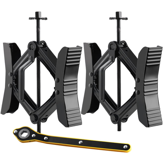 Wheel chock stabilizer 2 sets for motorhomes with ratchet wrench