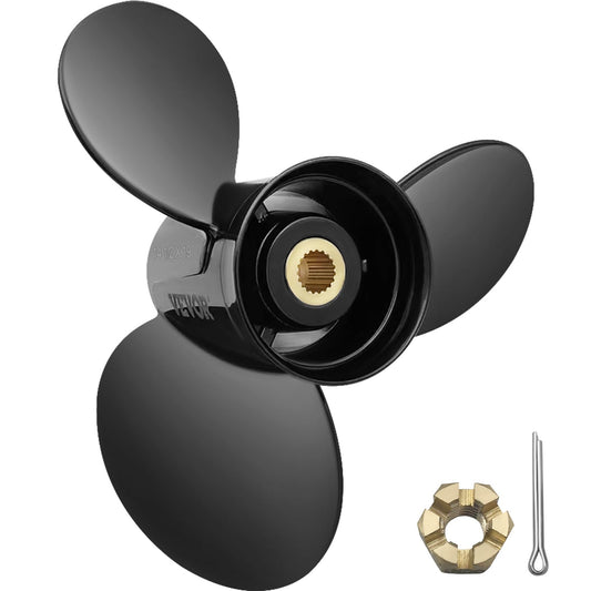 Outboard Propeller, Replaces OEM 3817468, 3-Blade 14.5\" x 19\" Aluminum Boat Propeller, Compatible with Volvo Penta SX Drive All Models, with 19 Tooth Splines, RH