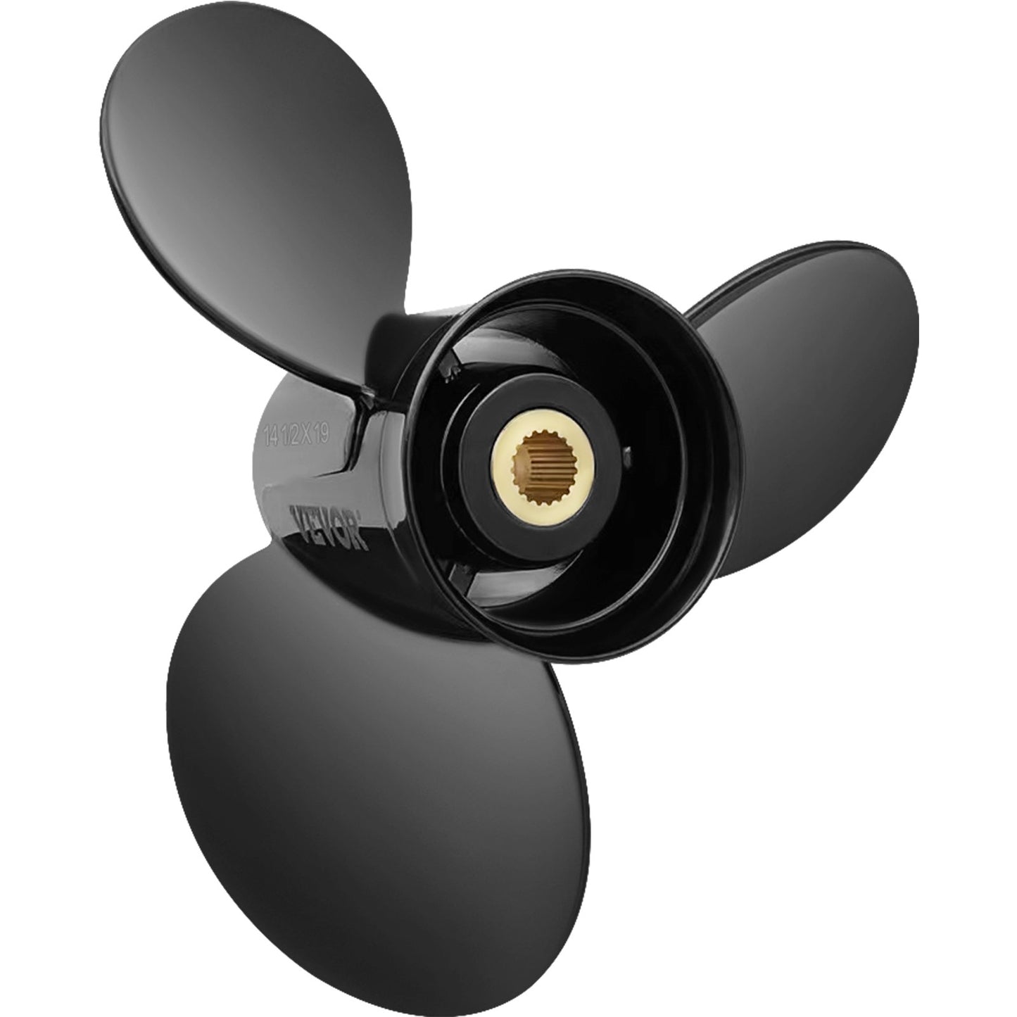 Outboard Propeller, Replaces OEM 3817468, 3-Blade 14.5\" x 19\" Aluminum Boat Propeller, Compatible with Volvo Penta SX Drive All Models, with 19 Tooth Splines, RH