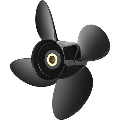 Outboard Propeller, Replaces OEM 3587522, 4-blade 14 1/4\" x 19\" Aluminum Boat Propeller, Compatible with Volvo Penta SX Drive All Models, with 19 Tooth Splines, RH