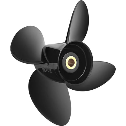 Outboard Propeller, Replaces OEM 3587522, 4-blade 14 1/4\" x 19\" Aluminum Boat Propeller, Compatible with Volvo Penta SX Drive All Models, with 19 Tooth Splines, RH