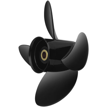 Outboard Propeller, Replaces OEM 3587522, 4-blade 14 1/4\" x 19\" Aluminum Boat Propeller, Compatible with Volvo Penta SX Drive All Models, with 19 Tooth Splines, RH