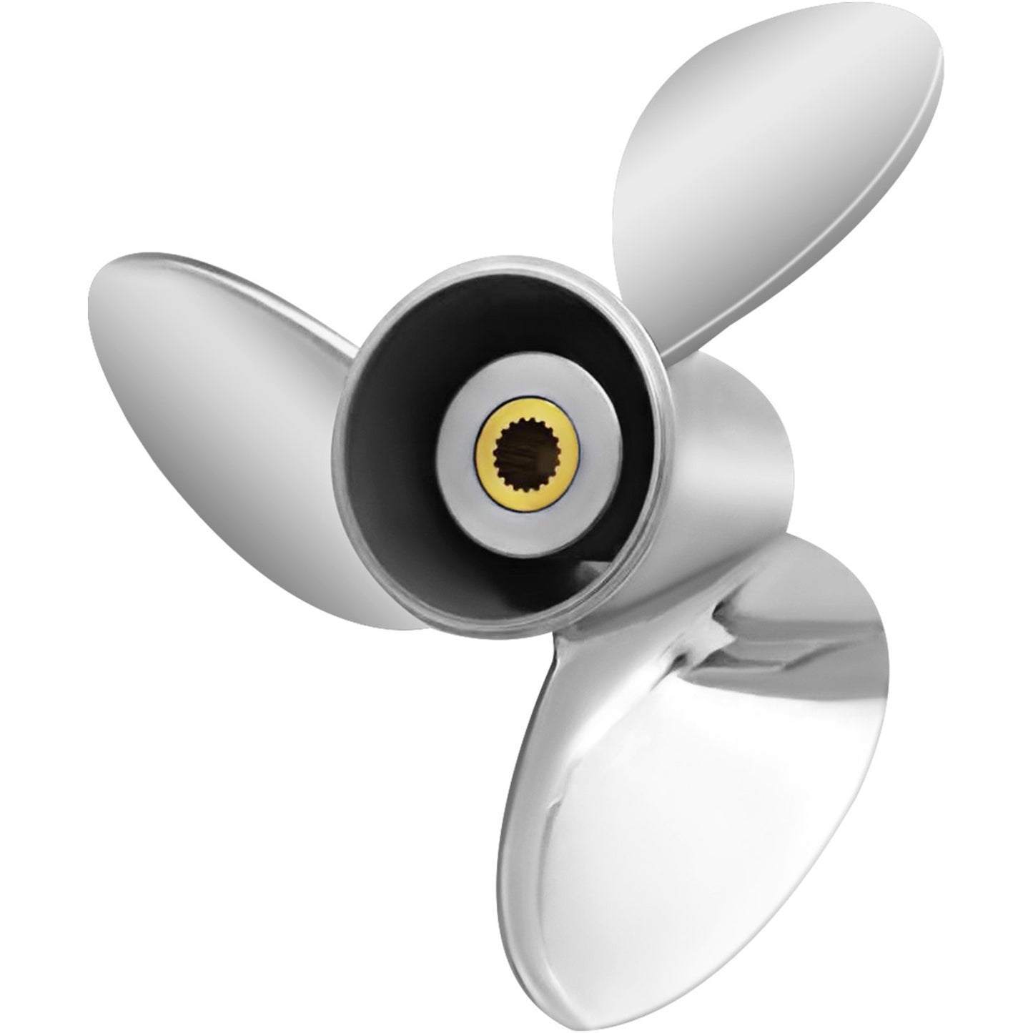 Outboard Propeller, Replaces OEM 3860709, 3-Blade 14.5\" x 21\" Pitch Steel Boat Propeller, Compatible with Volvo Penta SX Drive All Models, with 19 Tooth Splines, RH