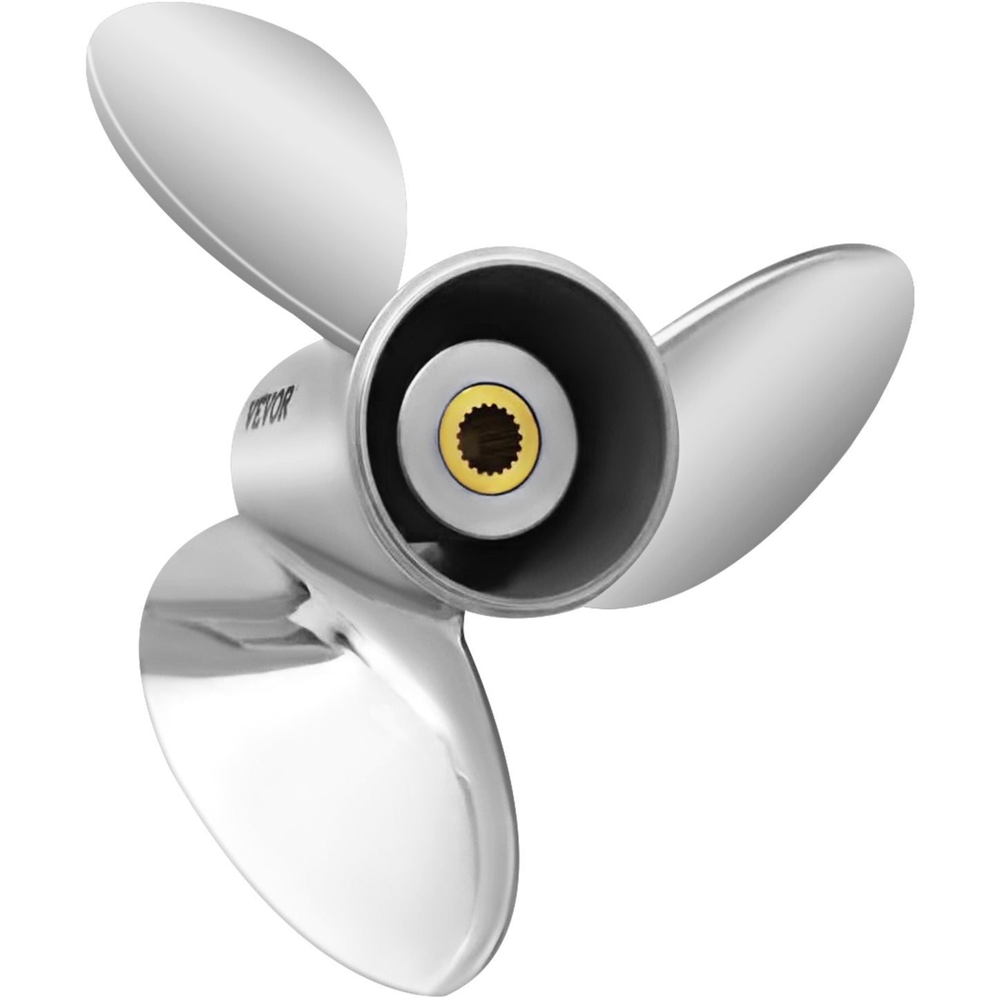 Outboard Propeller, Replaces OEM 3860709, 3-Blade 14.5\" x 21\" Pitch Steel Boat Propeller, Compatible with Volvo Penta SX Drive All Models, with 19 Tooth Splines, RH