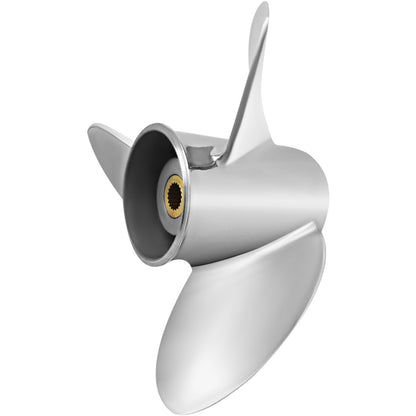Outboard Propeller, Replaces OEM 3860709, 3-Blade 14.5\" x 21\" Pitch Steel Boat Propeller, Compatible with Volvo Penta SX Drive All Models, with 19 Tooth Splines, RH