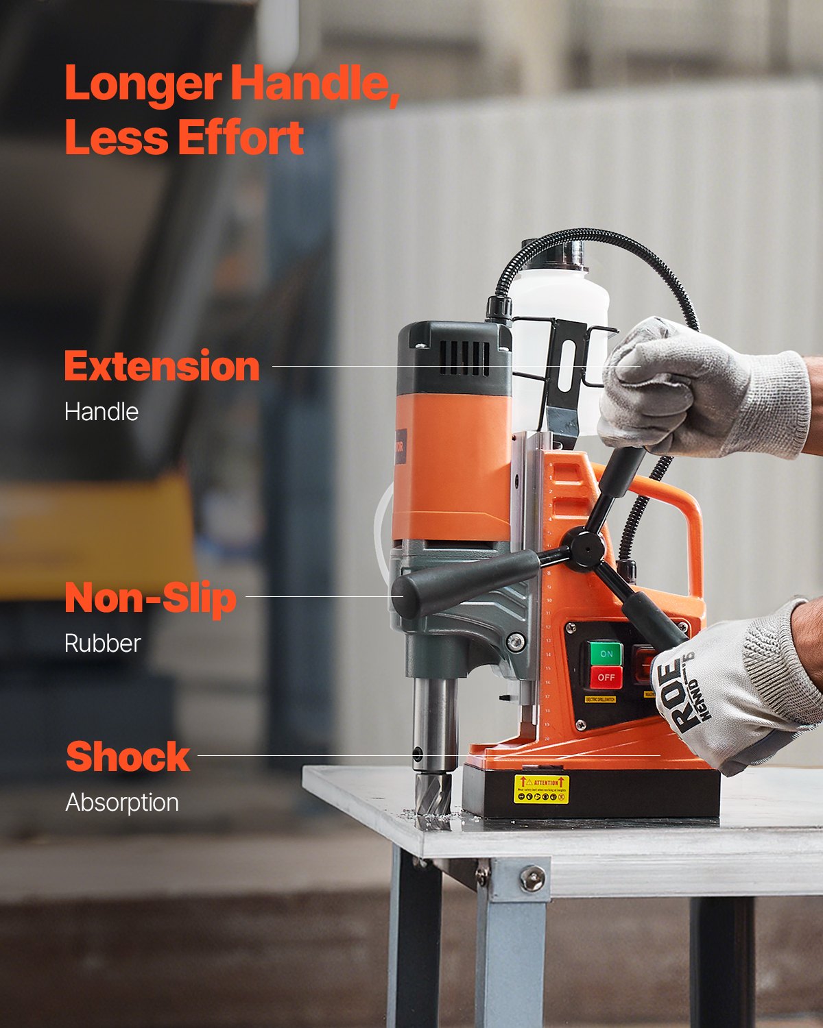 Magnetic Drilling Machine Magnetic Drill 1300W 2922lbf/13000N Portable Mag Drill Press 810rpm