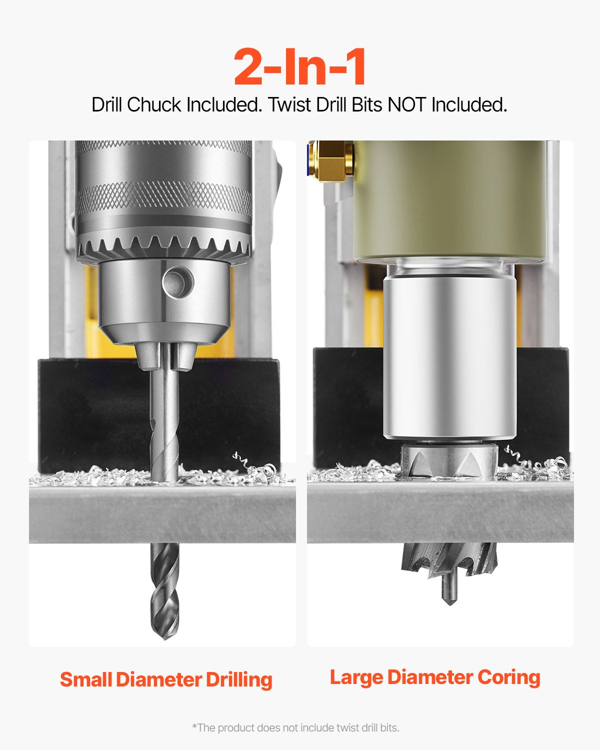 Magnetic Drill 1400W 2810 lbf Mag Drill Press 1.6 in Drill Diameter 11 Bits