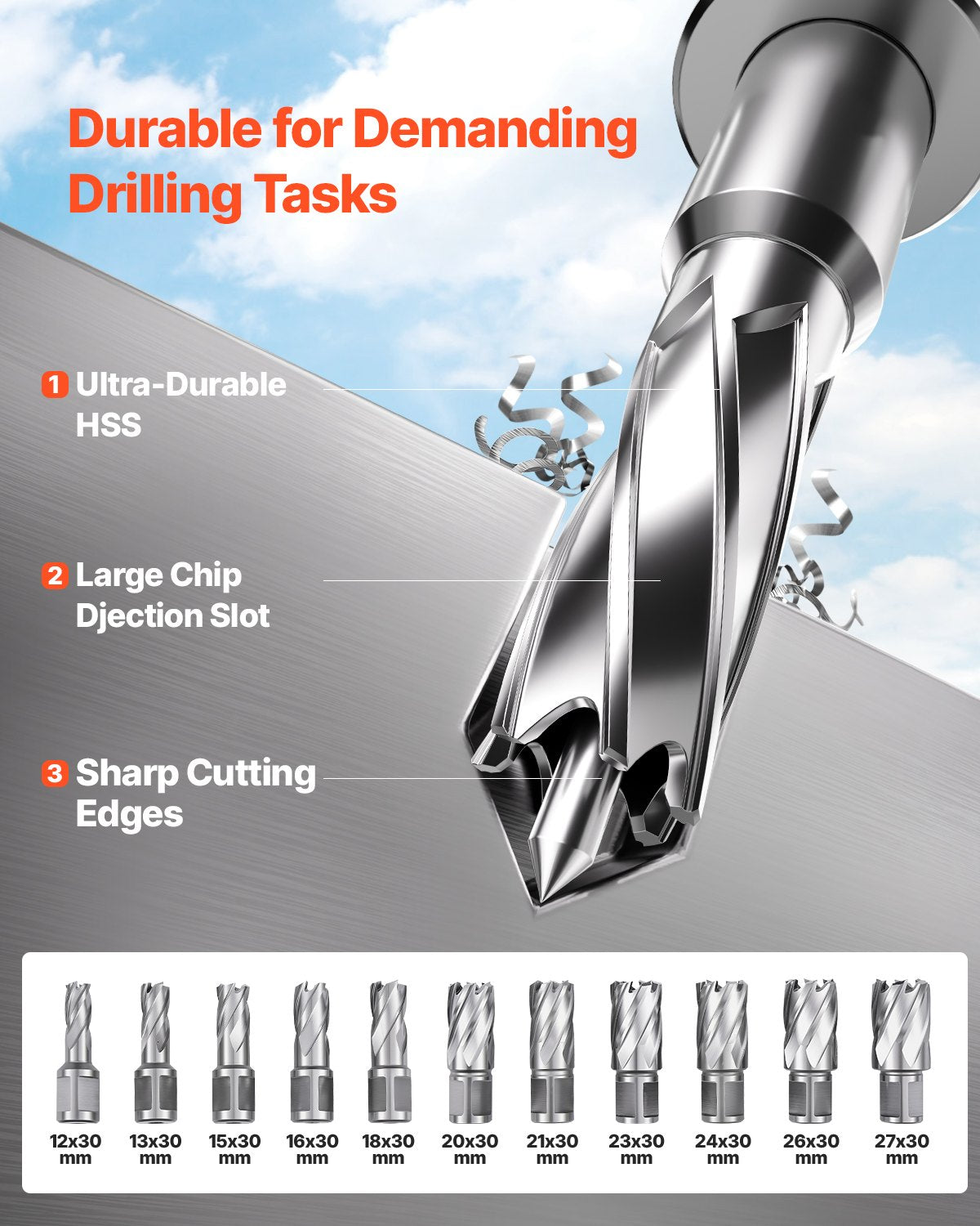 Magnetic Drill 1400W 2810 lbf Mag Drill Press 1.6 in Drill Diameter 11 Bits