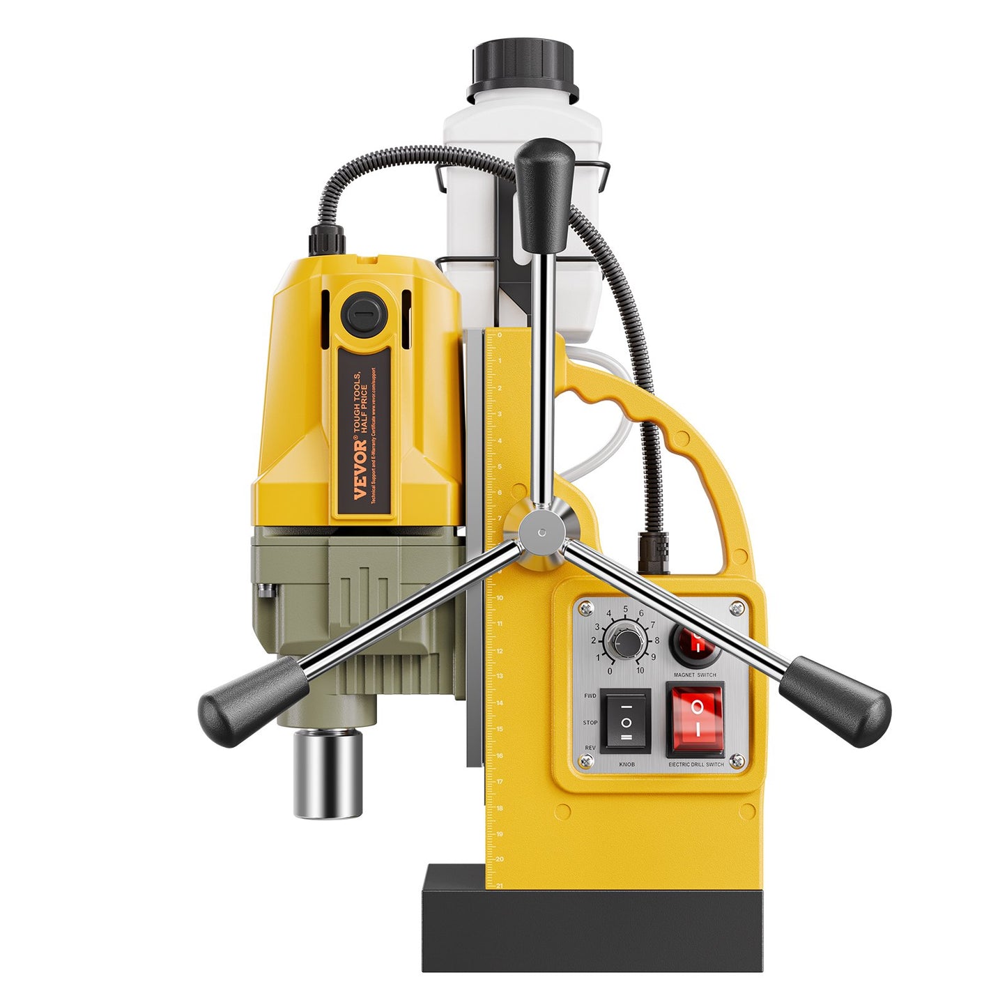 Magnetic Drill 1200W 2810 lbf Mag Drill Press 1.6 in Drill Diameter Yellow