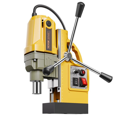 Magnetic Drill 1200W 2810 lbf Mag Drill Press 1.6 in Drill Diameter Yellow