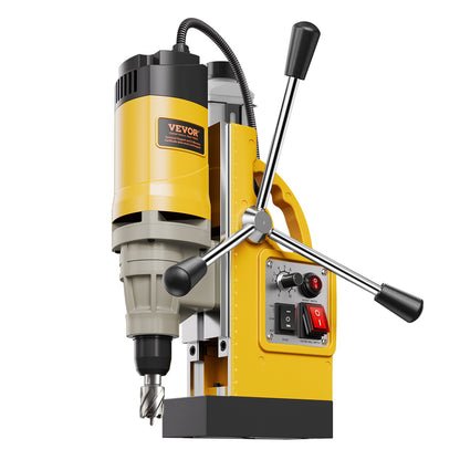 Magnetisk borr 1400W 2878 lbf Mag borrpress 2 i borrdiameter 6 bitar gul