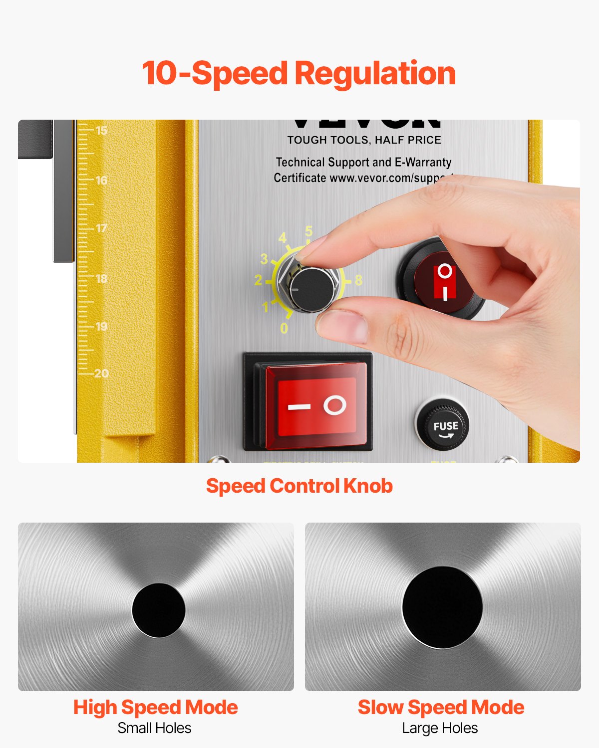 Magnetic drill 1400W 2922 lbf Mag drill press 2 in drill diameter 0-750 rpm