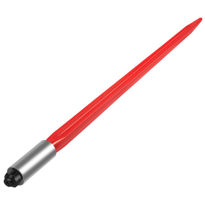Hay Spear 32" balspjut 1350 lbs Kapacitet, balspets snabbfäste fyrkantiga höbalspjut 1,4" breda, rödbelagda balgafflar, balhö spik med sexkantsmutter och hylsa för skopor Traktorer lastare