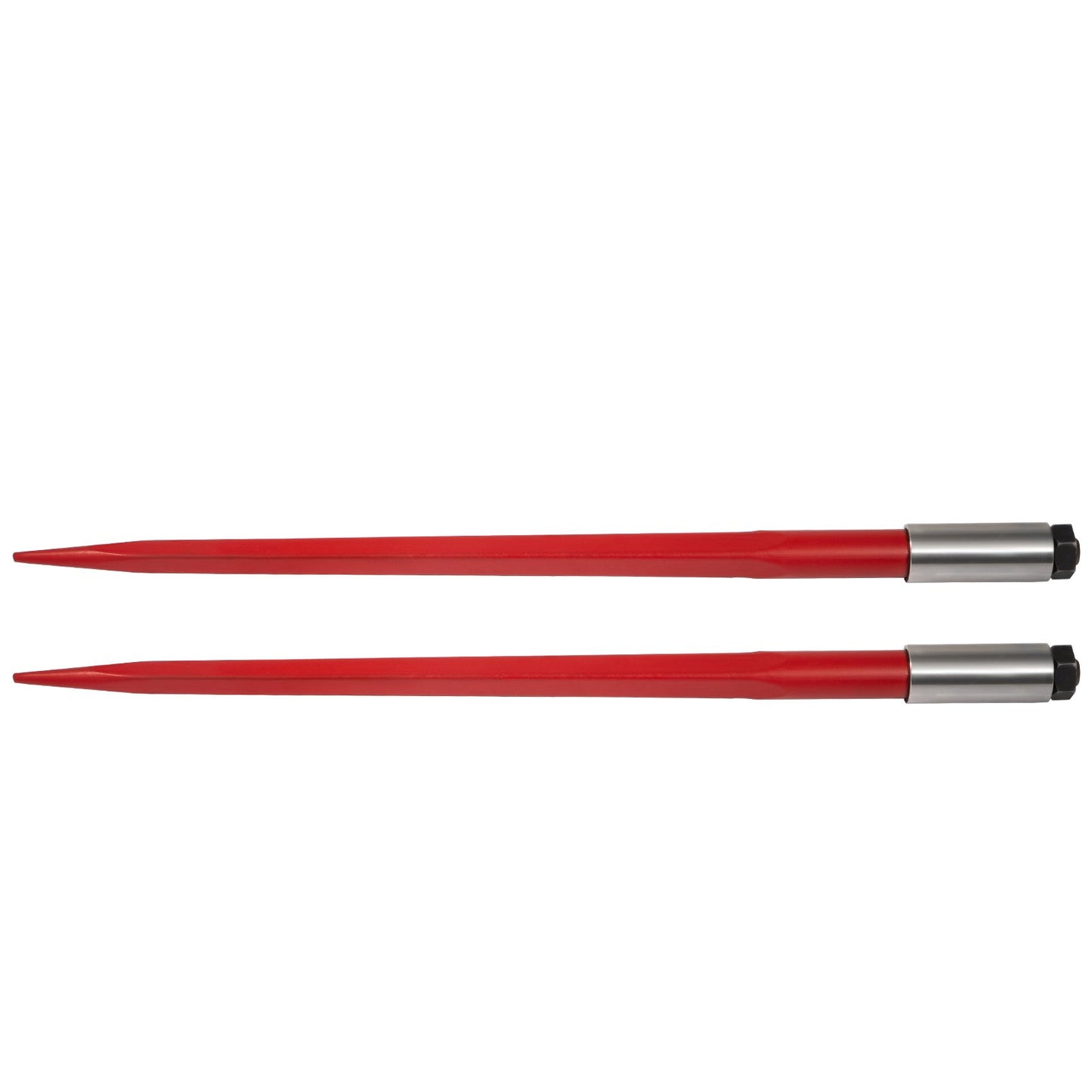 Pair Hay Spear 39" balspjut 3000 lbs Kapacitet, balspets snabbfäste fyrkantiga höbalspjut 1 3/4", rödbelagda balgafflar, balhö spik med sexkantsmutter & hylsa för skopor Traktorer Lastare