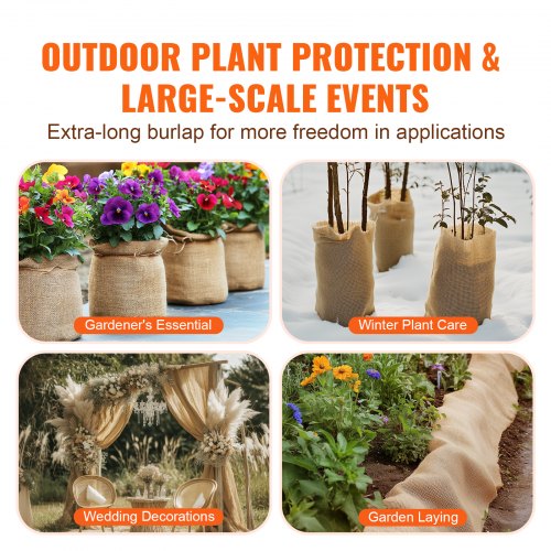 Burlap Fabric Roll Burlap Tree Wrap 14 inch x 30 feet for crafts and plants | EU