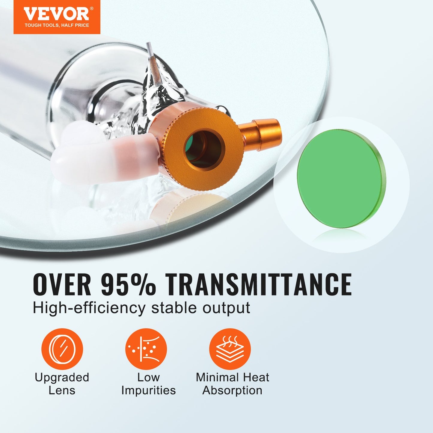 Laser Tube 50W CO2 Laser Tube 850mm Length 50mm Dia for Laser Machine