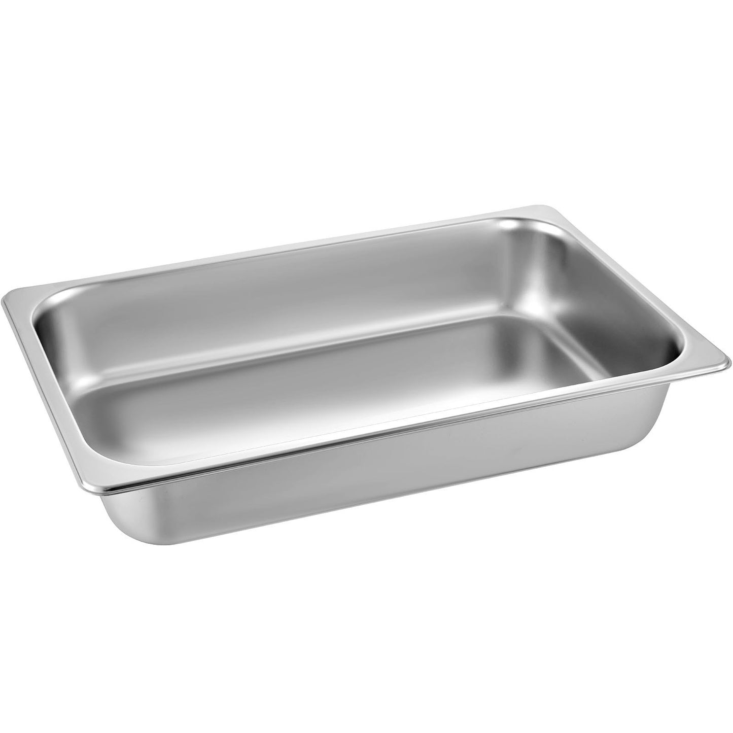 4-pack ångbordskärl 20,9 x 12,8 x 3,9 tum djupt ångbordskärl Full storlek 13L Djupmatbehållare Rostfritt stål Ugnsbricka Hotellpannor Anti-jam Ångbordsmatpanna