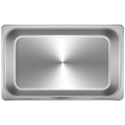 4-pack ångbordskärl 20,9 x 12,8 x 3,9 tum djupt ångbordskärl Full storlek 13L Djupmatbehållare Rostfritt stål Ugnsbricka Hotellpannor Anti-jam Ångbordsmatpanna