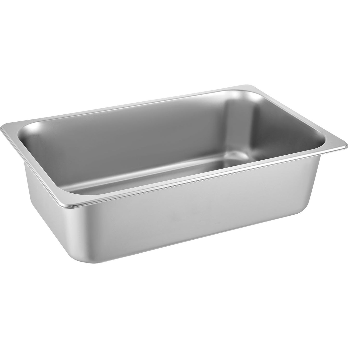 6-pack ångbordskärl 20,9 x 12,8 x 5,9 tum Djup ångbordspanna Full storlek 20,5L Djupmatbehållare i rostfritt stål Ugnsbricka Hotellpannor Anti-Jam Ångbord Matpanna