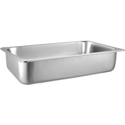 6-pack ångbordskärl 20,9 x 12,8 x 5,9 tum Djup ångbordspanna Full storlek 20,5L Djupmatbehållare i rostfritt stål Ugnsbricka Hotellpannor Anti-Jam Ångbord Matpanna