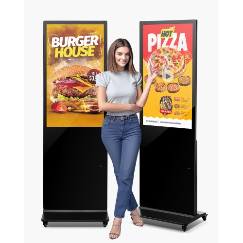 43" Digital Signage Display Pekskärm 2K UHD LCD Golvstående Kiosk |  EU
