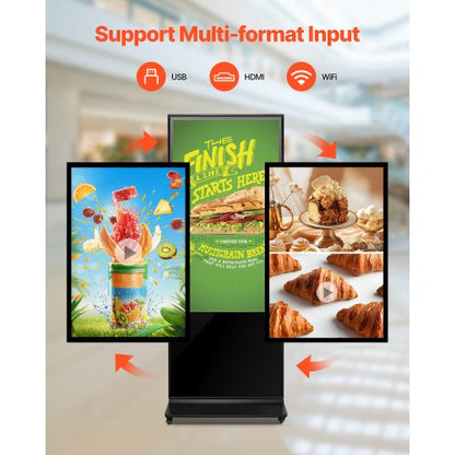 55" Digital Signage Display Pekskärm 4K UHD LCD Golvstående Kiosk |  EU