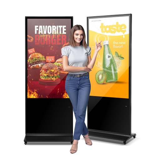 55" Digital Signage Display Pekskärm 4K UHD LCD Golvstående Kiosk |  EU