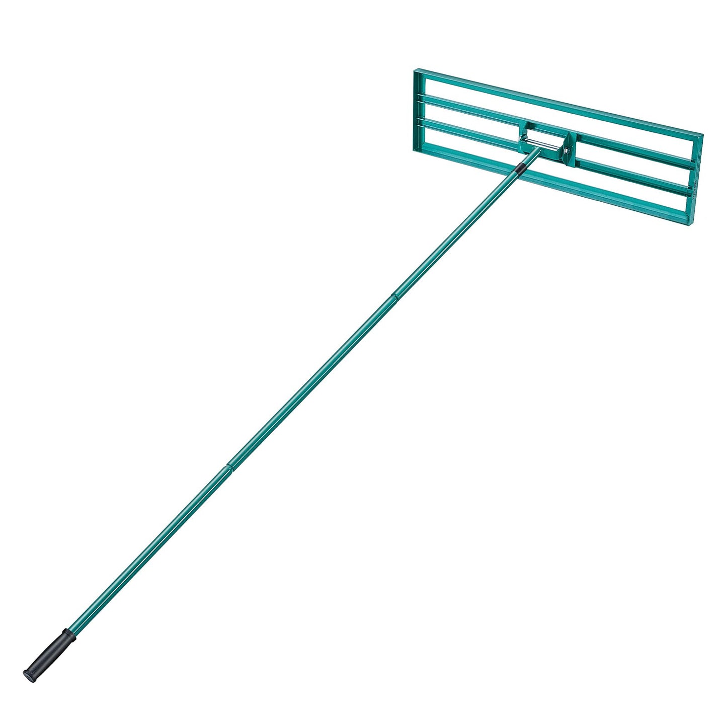 Utjämningsräfsa, 91,4 x 25,4 cm Utjämnande gräsmatta, kraftig gräsmatta med 198,1 cm förlängt handtag i stål, Utjämningsräknare för trädgård, golfgräsmatta, gård
