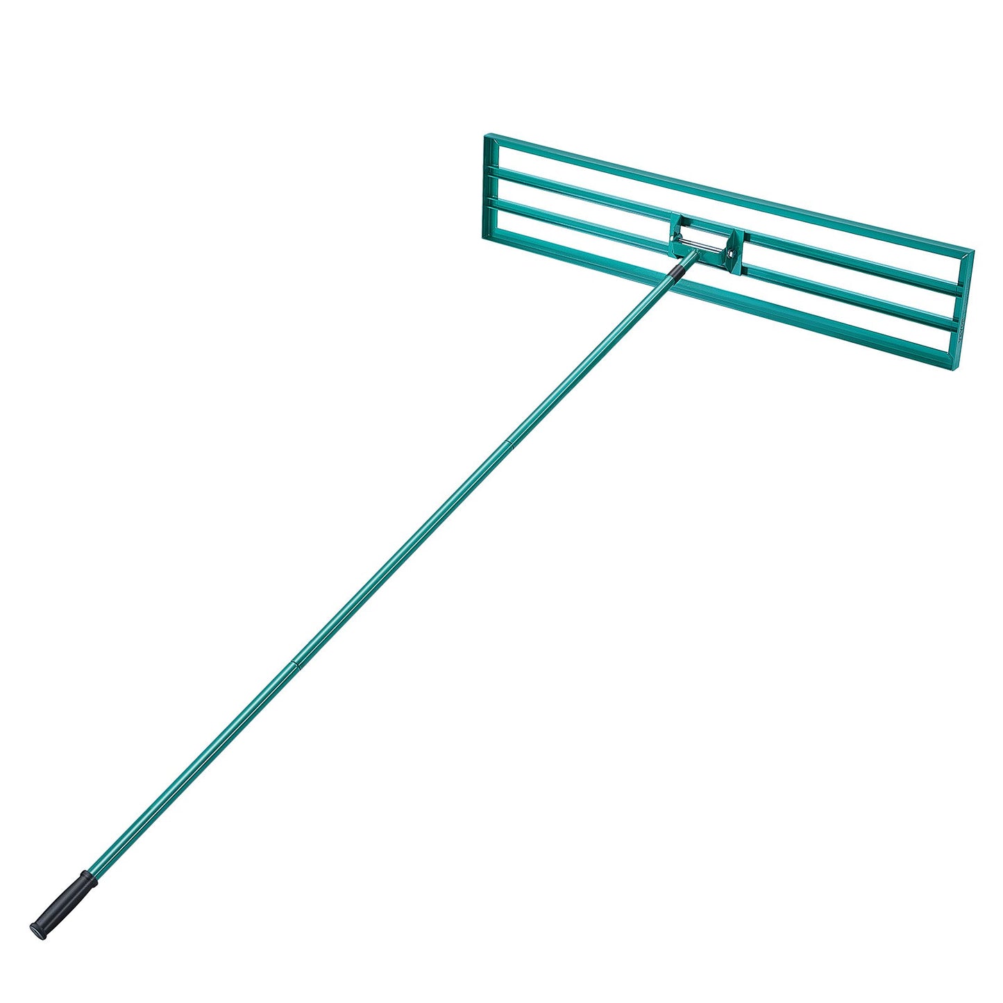 Utjämningsräfsa, 121,9 x 25,4 cm Utjämnande gräsmatta, kraftig gräsmatta med 198,1 cm förlängt handtag i stål, Utjämningsräknare för trädgård, golfgräsmatta, gård