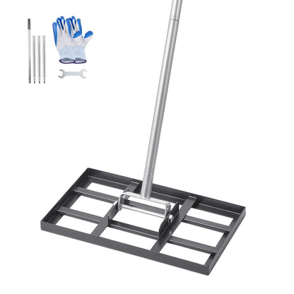 10x17 tum Gräsnivellerande Rake 78 i justerbart handtag för Yard Golf Court