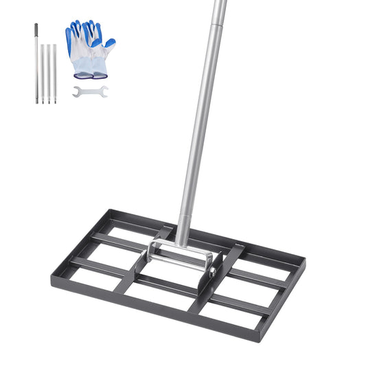 10x17 tum Gräsnivellerande Rake 78 i justerbart handtag för Yard Golf Court