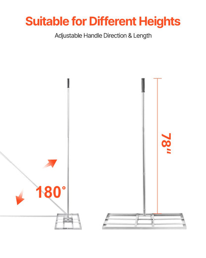 14x30 tum Gräsutjämningsrake 78 i justerbart handtag för Yard Golf Court