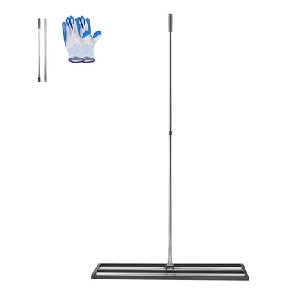 48x10 Zoll Nivellierrutsche mit 83,9 Zoll verstellbarem Griff für Gartenrasen