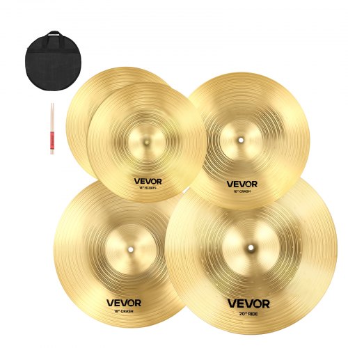Cymbalpaket 4 delar Cymbaler Trumset 14 16 18 20 tum Cymbaler för trummor