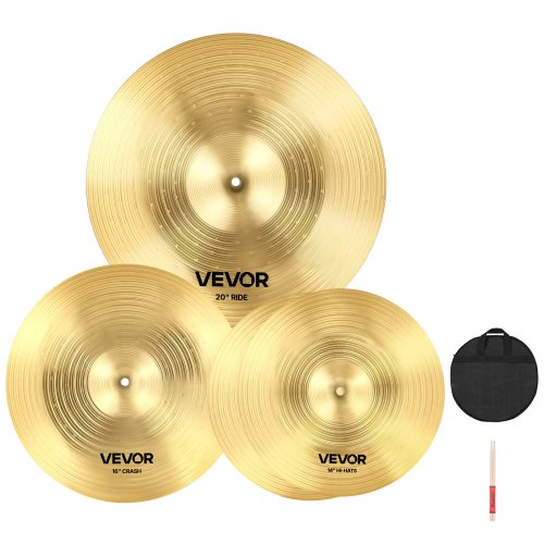 Cymbal Pack 3 Pieces Cymbals Drum Set 14 16 20 Inch Cymbals for Drums